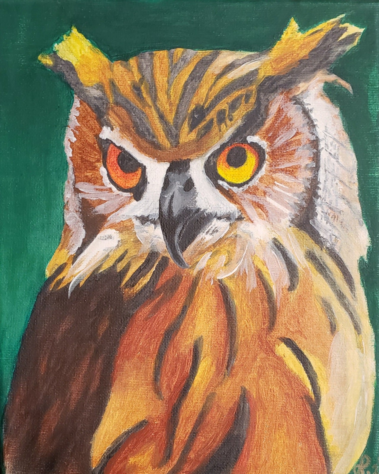 Wise Whispers: Custom Great Horned Owl Portrait