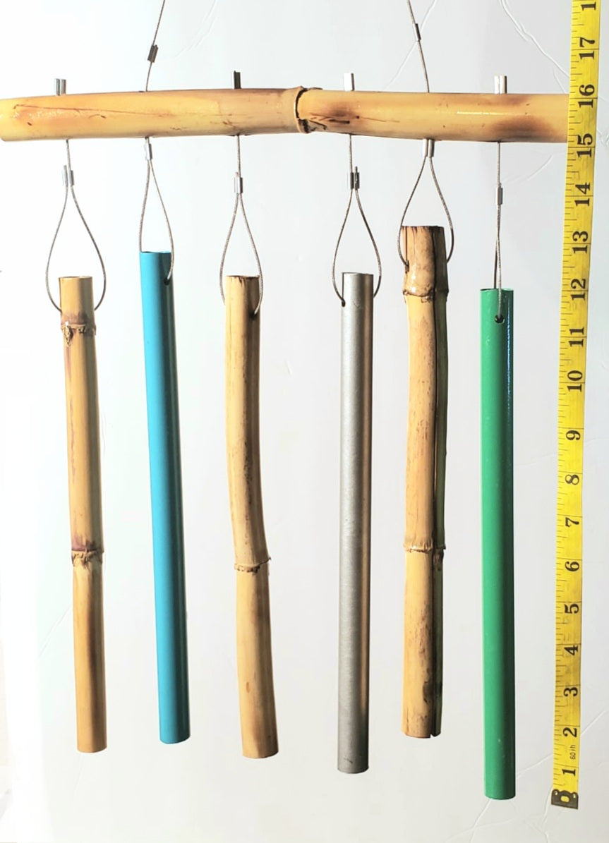 Whispering Winds: Eco-Friendly Reed & Upcycled Aluminum Wind Chimes - Essence Series
