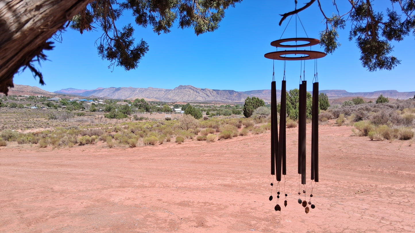 Faewind - Wind Chime - Metal and Plastic Upcycled Art - Signature Series