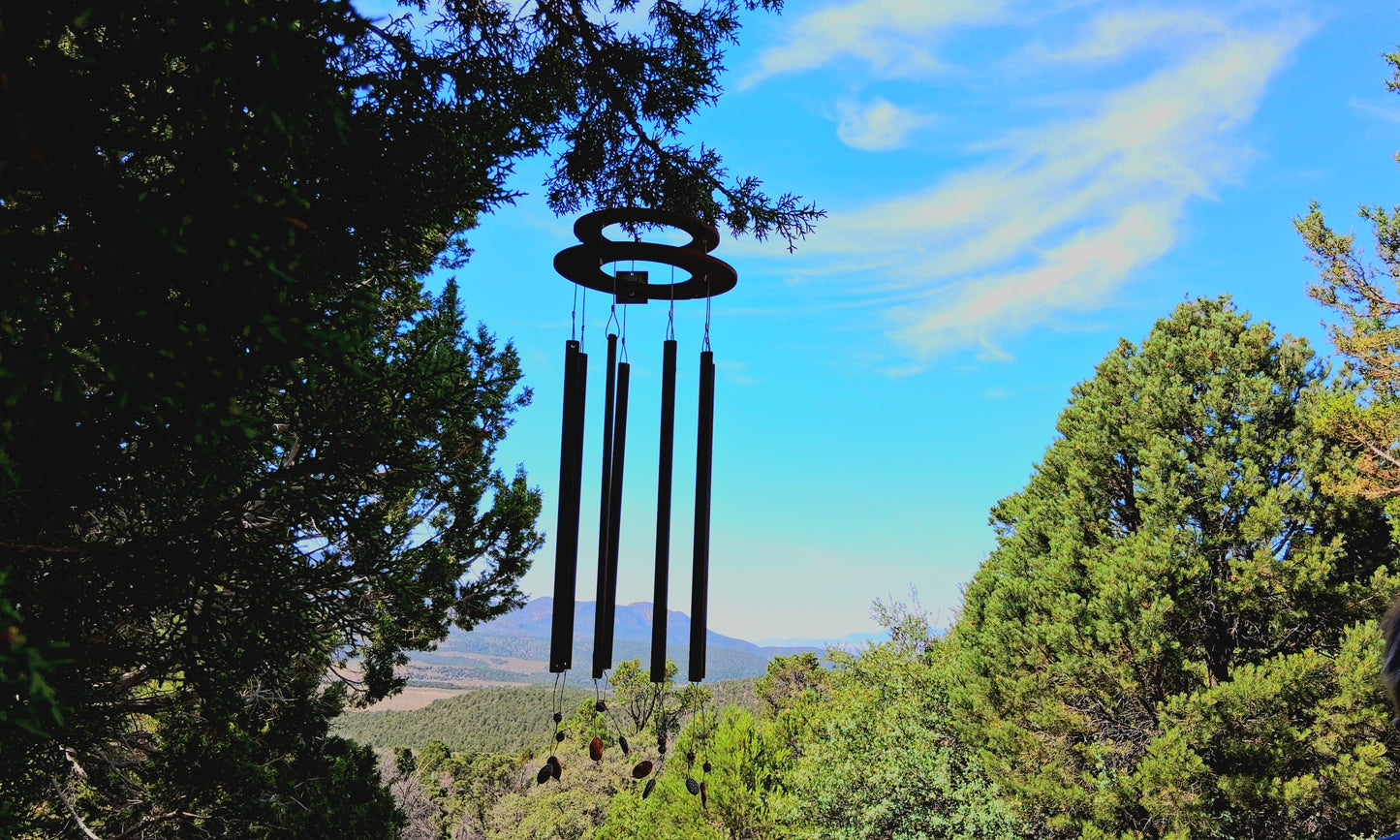 Faewind - Wind Chime - Metal and Plastic Upcycled Art - Signature Series