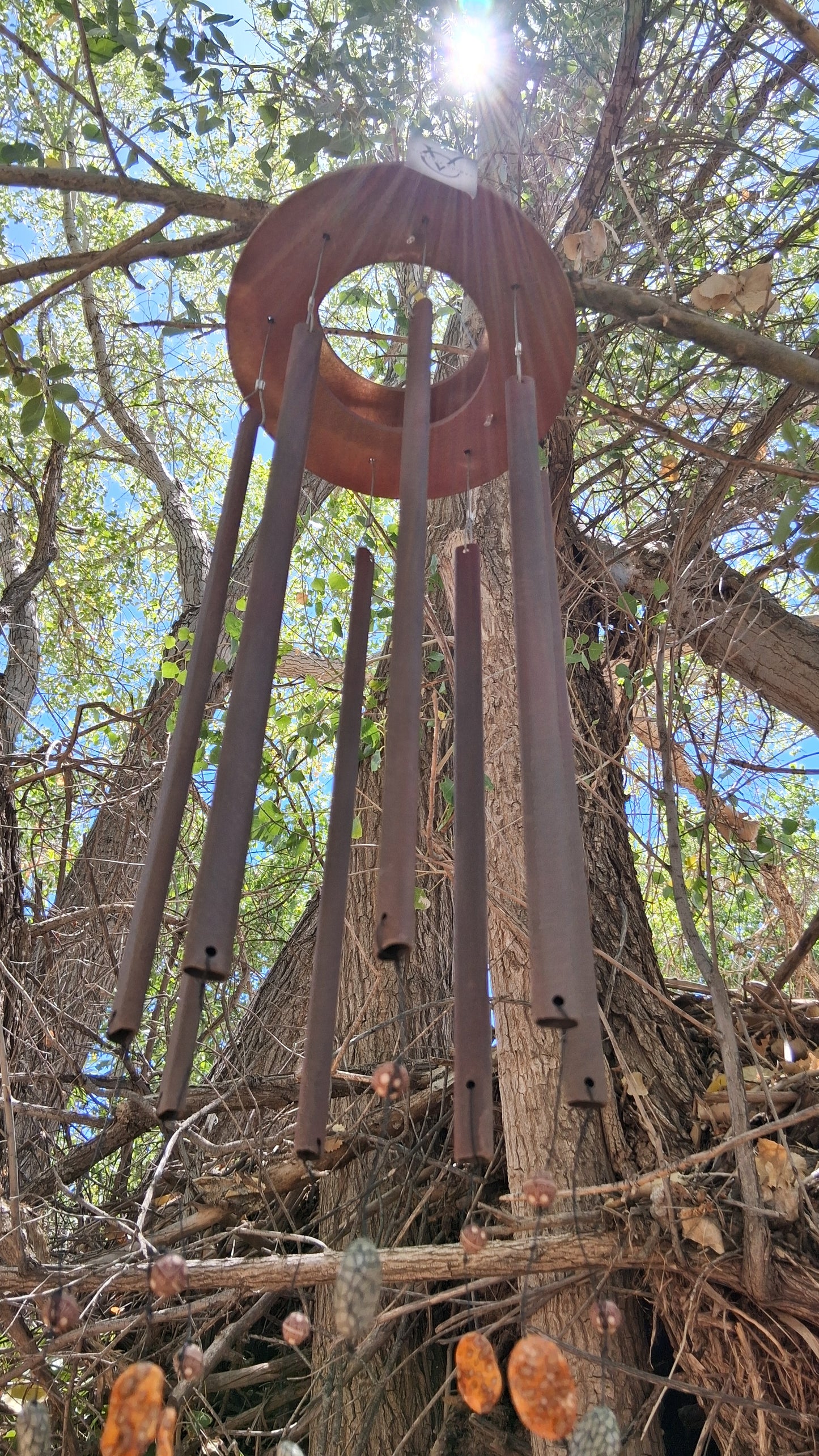 Faewind - Wind Chime - Metal and Plastic Upcycled Art - Signature Series